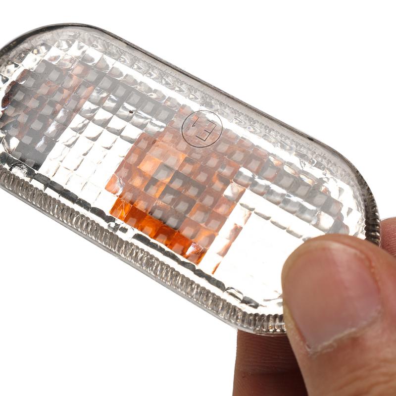 2 Pcs Car Side Marker Turn Signal Light Lens Repeater for VW Golf 4 MK4 1998 - 2006 Caddy 1996-2015 Transporter T5 2003-2015