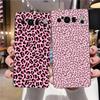 Luxury Phone Case For Google Pixel 10 9 8 9A 8A 7 7A 6 Pro XL 6A 5G Black Soft Back TPU Cover Pink Leopard Print Pattern