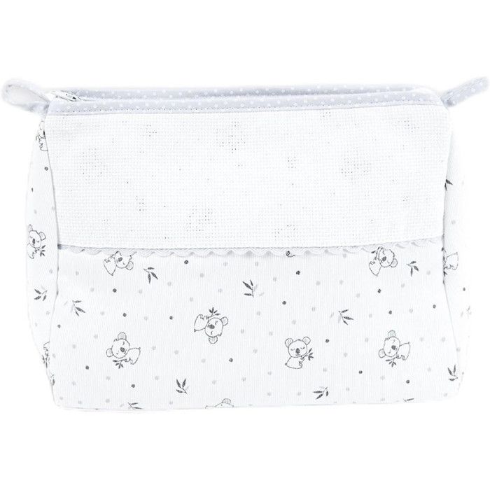 Toiletry Bag - DMC - Grey/koala Pattern - 24x18cm - Baby - Customizable Embroidery