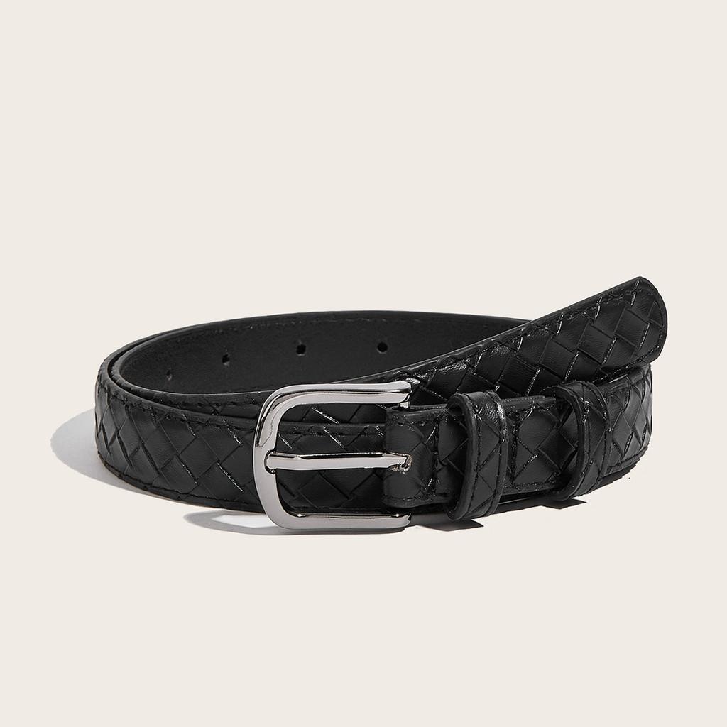 Womens Stylish Pu Waist Belt With Zinc Alloy Pin Buckle For Leisure And Work чёрный