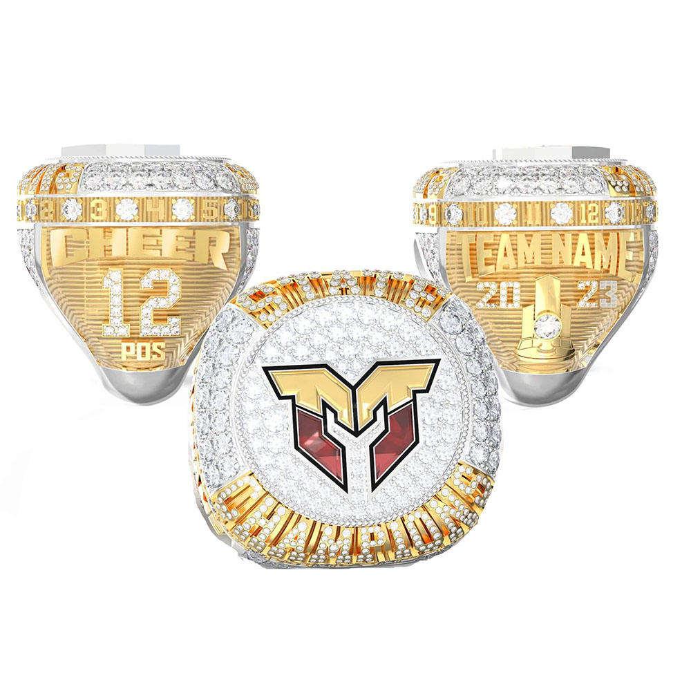 YUANYU Factory Customized LOGO Basketball, Football, Rugby Championship Champion Ring Sports Jewelry Men and Women Alloy Jewelry