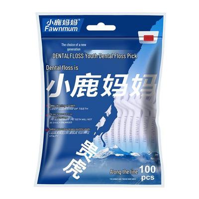 Little Deer Mom Smooth Round Dental Floss Picks, 1200 Count
