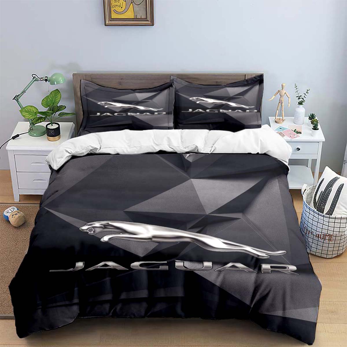 

Exquisite J-Jaguar Bedding Set Single Twin Full King Size Car Fans Bed Linen Adults Teens Bedroom Birthday Gift EU SK(260*220cm)3pcs
