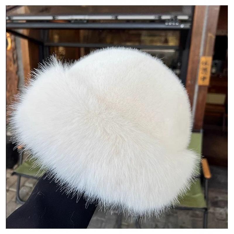 

Зимняя утолщенная пушистая меховая женская шапка с плюшевой защитой от ушей, ветрозащитная, теплая, модная женская шапка
