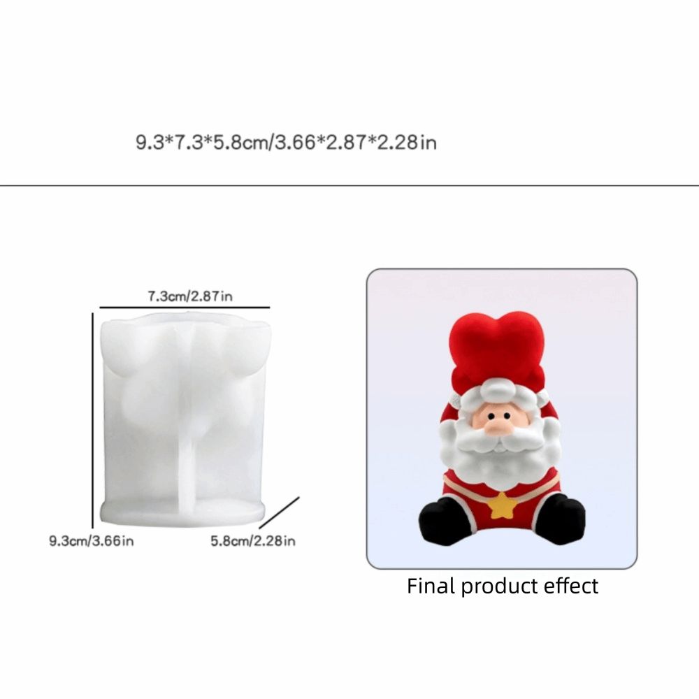 Multi-Shape Christmas Candle DIY Mold 3D Bearded Santa Claus Baking Mold  Christmas Crafts