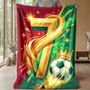 Golden Football Celebration Theme blanket Lightweight Warm Flannel Blanket Decorative Throw Blanket for Home Decoration
