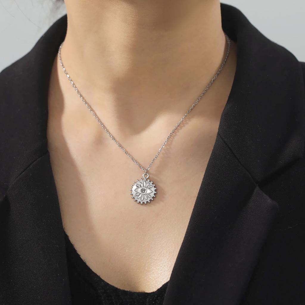 Gold Color Turkish Evil Eye Necklace for Women Stainless Steel Vintage Amulet Choker Necklaces Jewelry Mother's Day Gift 2026