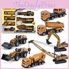 Large Engineering Vehicle Toy Set Combination Series Children Excavator Bulldozer Mixer Crane Boy Car