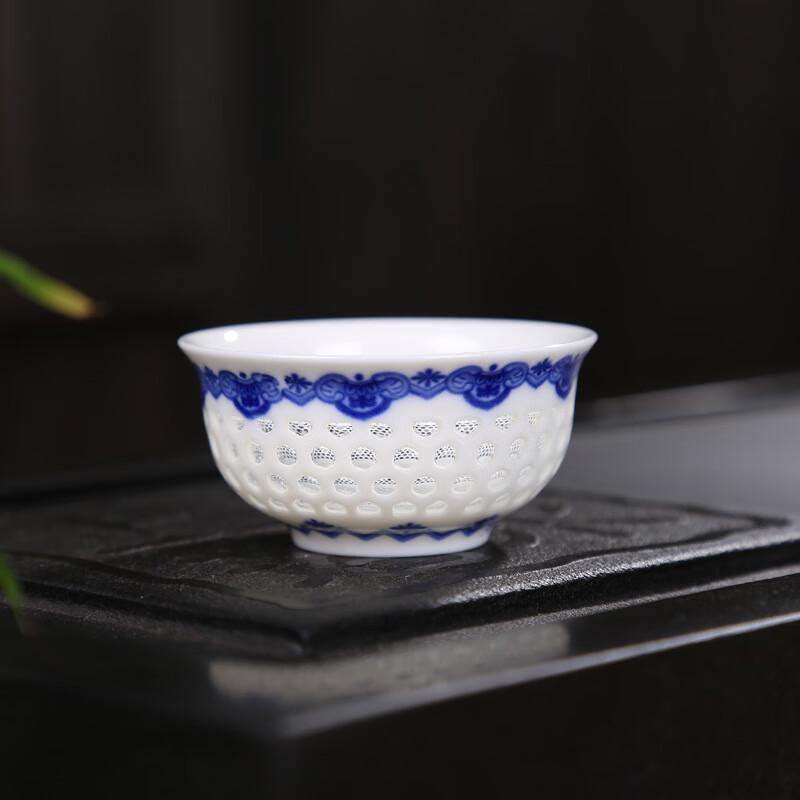 Shangqi Linglong Honeycomb Porcelain Teacup Set