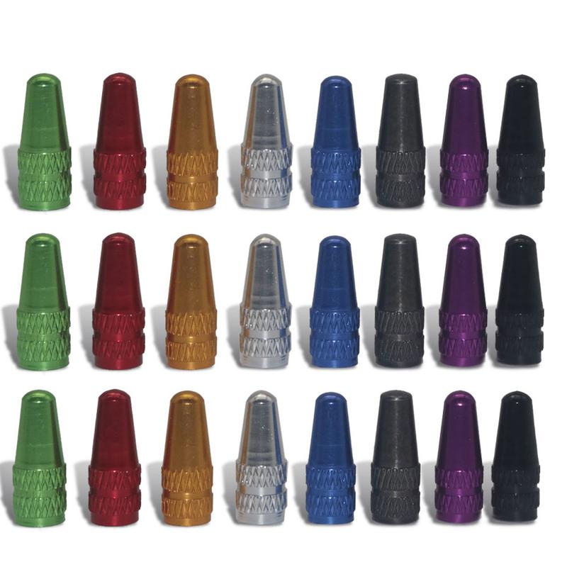 10 Pcs / Set Aluminum Alloy Road MTB Track Racing Bike Tube Tyre Bicycle Tire Wheel French Valve cap Presta AIR Valve Caps