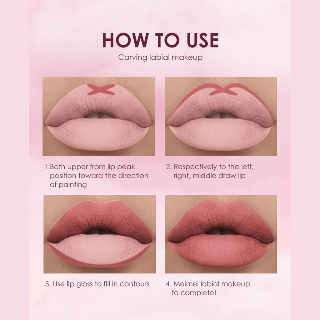 Matte Lip Gloss Lip Liner Combo 12pcs Set