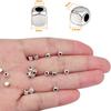 3mm Cube Beads Silver Spacers Beads Necklace Making Stainless Steel Loose  Jewelry Making