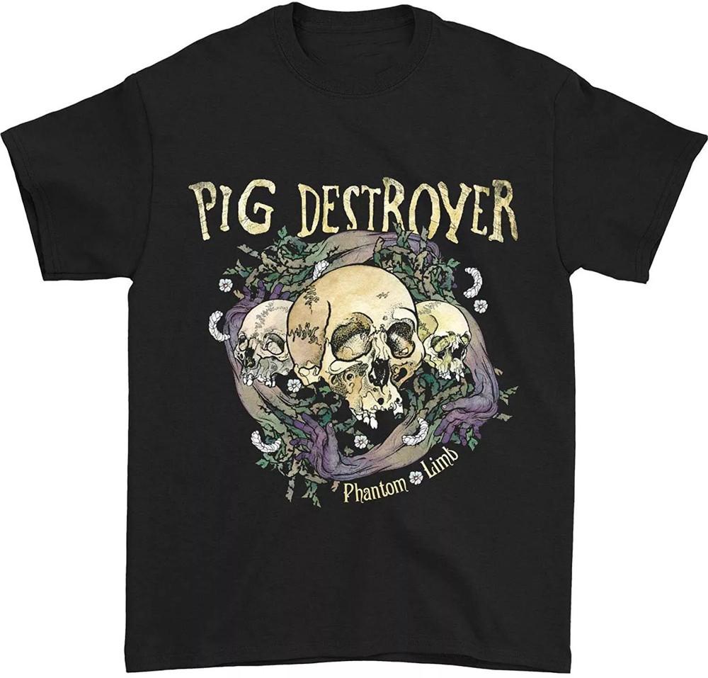 Pig Destroyer Phantom Limb Black Cotton Short Sleeve T Shirt  Unisex T-Shirt XXL