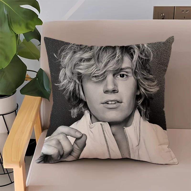 Pillowcases Evan Peters Cushion Cover 45x45cm 35x35cm Sofa Cushions Couch Pillows for Bedroom Home Decor Pillow Case