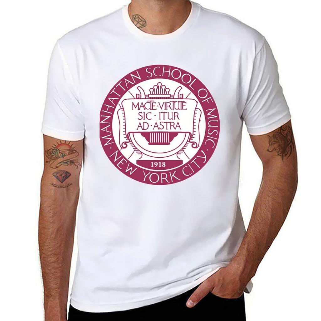 Unisexhattan School Of Music Tshirt Classic Graphic Short Sleeve Top