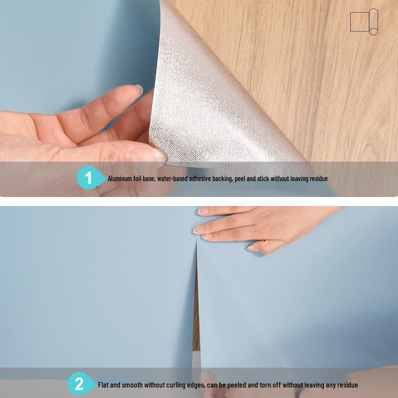Morandi Solid Color Self-Adhesive Chinese Style Wall Stickers for Dorms and Bedrooms