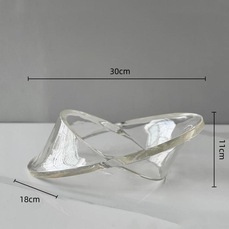 Transparenter Acryl-UFO Geometrischer Hohl-Dekorationsartikel Abstrakte Handarbeiten Dekorationsfiguren Heimdekoration