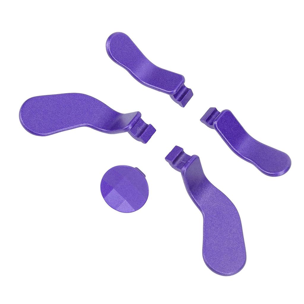 Game Controller Paddles 4 Stainless Steel Thumb Sticks and 1 Direction Pad Replacement for Elite Series 2 Dark Purple