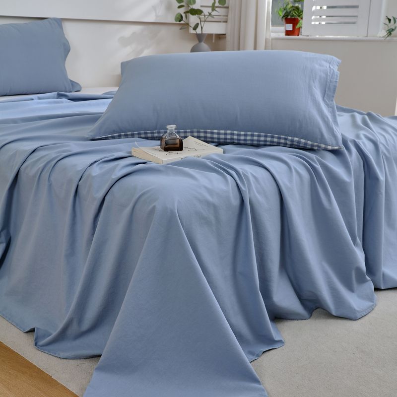 New Cream Style Bed Sheet, Soft Skin-friendly Minimalist Fresh Bedding for Single & Double Dormitory