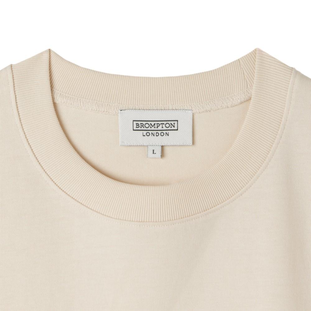 BROMPTON LONDON Basic Solid Long Sleeve T-Shirt - Cream (P253Uts411)