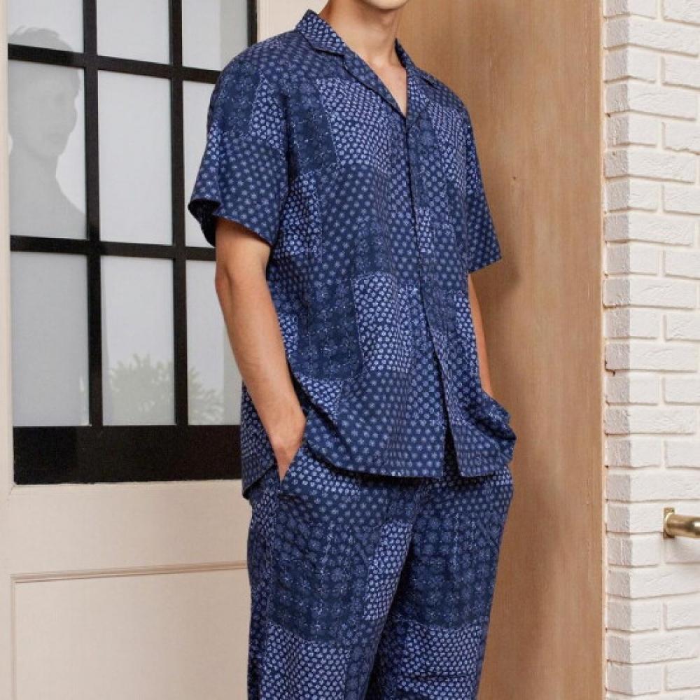Sunday Lounge Men Paisley Short Sleeve Pajama Set Smmeast0109 Id