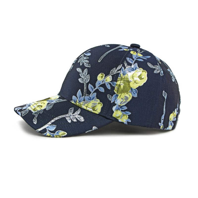 Damen Baseballkappe mit Blumenmuster - Stylischer lässiger verstellbarer Hut für den Alltag/Ausflüge (3 Farboptionen)