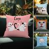 Internet Funny Abstract Cat Pillow Case Pattern Printed Pillowcase for Living Room Sofa Cushion Cover & Bedroom Decor