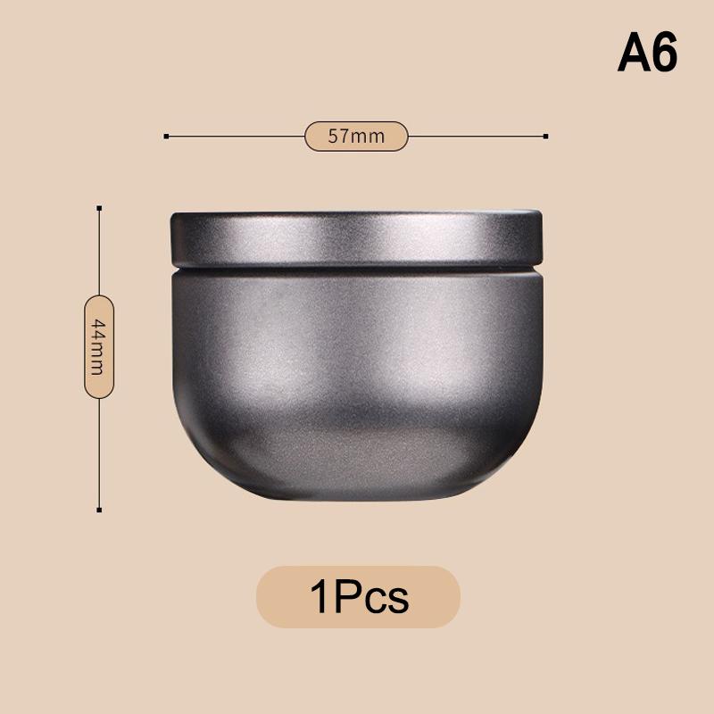1/5Pcs Portable Tea Canister Mini Empty Pot Tea Box Candy Round Cans Thickened Iron Herb Sealing Jar Spice Storage Organizer A6