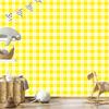 Yellow Checkered Wallpaper Cream, Yellow and White for Living Room and Bedroom 50x1000