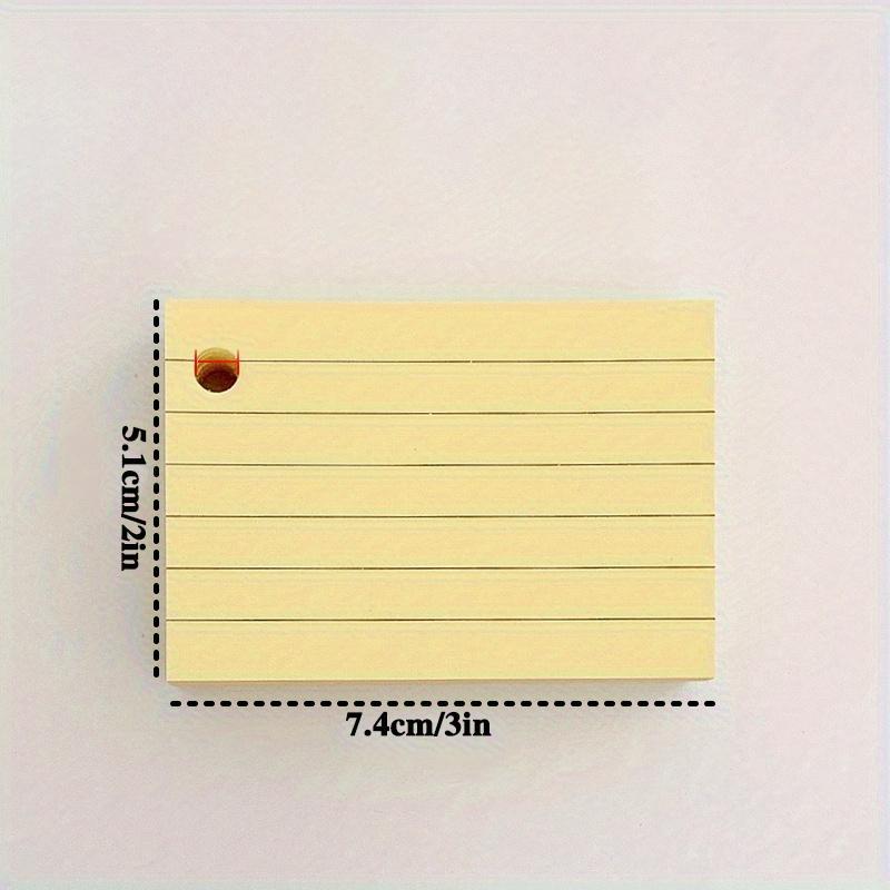 100 Sheet Lined Colored Index Cards ,Ruled Flashcards for Study,Learning,School Notes,Paper Note Cards with Punched Holes