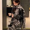 Sweet Cool Leopard Pattern Scarf Retro Wool Shawl Elegant Tassel Scarves  Male