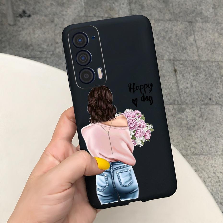 Silicon Case For Motorola Edge (2021) / Edge 5G UW (2021) Fashion Sunflower Daisy Pattern Soft Phone Cases For Edge 2021 XT2141
