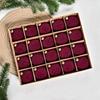 20pcs 6cm Velvet Christmas Ball Pendant Reusable Christmas Hanging Balls Flocked Xmas Tree Ornaments Party Favors