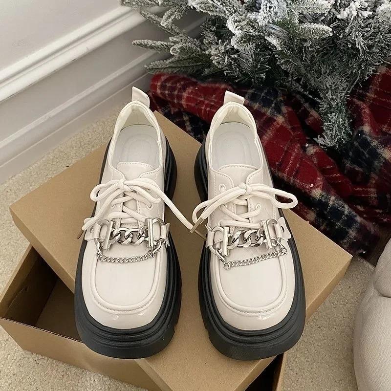 Fashion Platform Round Toe Ladies Pumps Women's Shoes with Medium Heels Chic Point Non Slip on Offer Shoe High Quality Lastest Discount