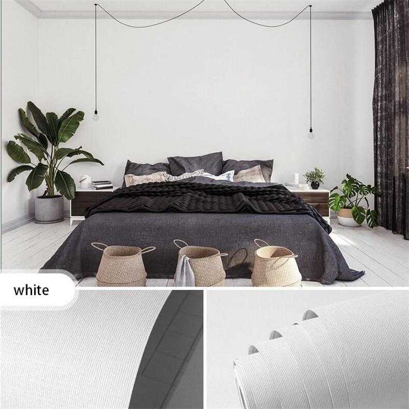 

10 м макарон чистый цвет утолщается ПВХ DIY гостиная пленка самоклеящаяся настенная бумага водостойкая настенная наклейка декоративная белый