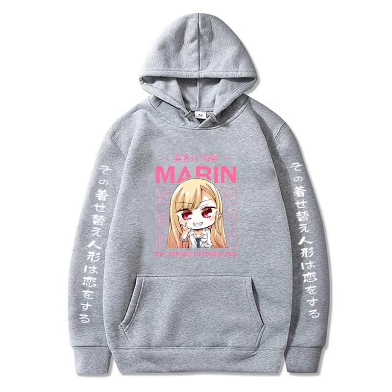 Hot Anime My Dress-Up Darling Kitagawa Marin Graphic Print Hooded Men Women High Quality Hoodies Harajuku Unisex Sweatshirt