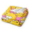 S-Simpsons Lisa Yellow Star Pattern Blankets Quality Soft Cozy  Bedding Throws Winter Picnic Couch Bed Funny Bedspread