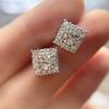 Gorgeous Cubic Zirconia Stud Earrings Low-key Ear Accessories for Women Daily Wear Wedding Party Trendy Versatile Jewelry