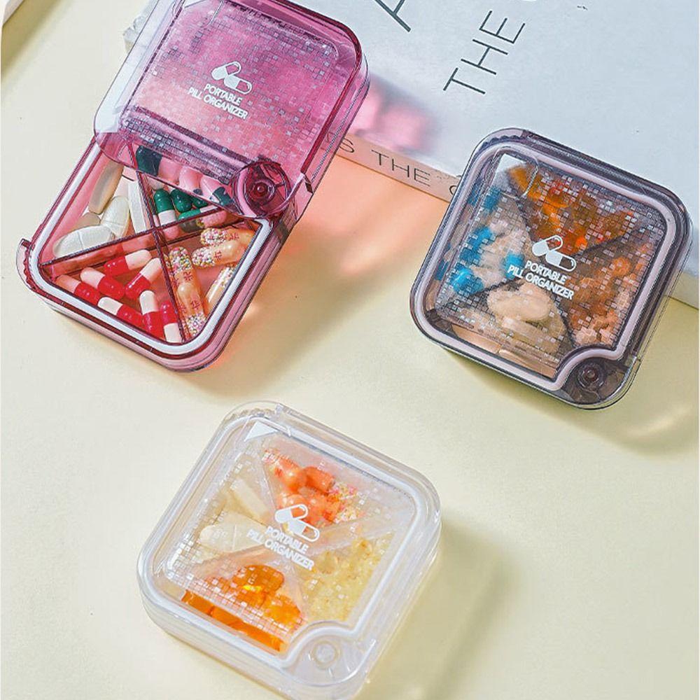 Transparent Medicine Packaging Box Moisture-proof Mini Pill Box Convenient 7 Day Pill Box  Travel
