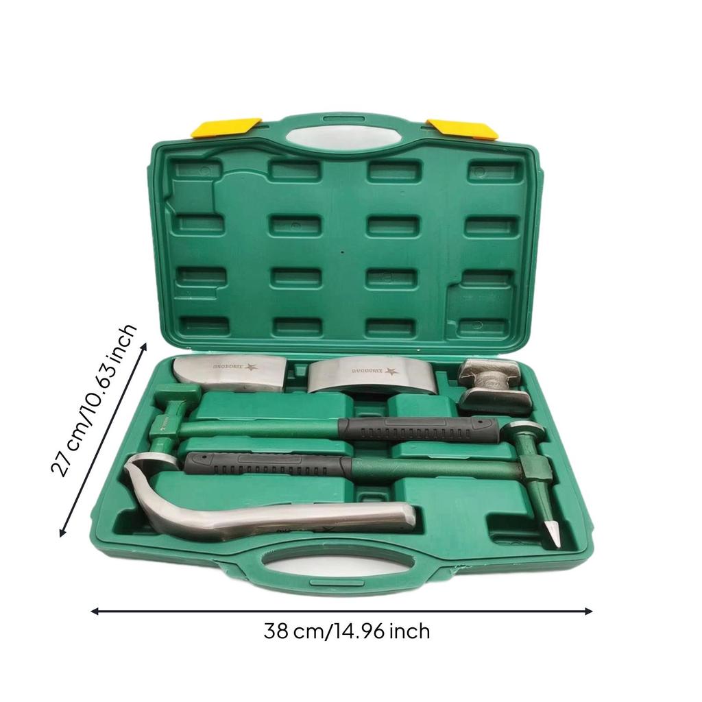 6 Pieces Sheet Metal Hammer Set Professional Body Polished