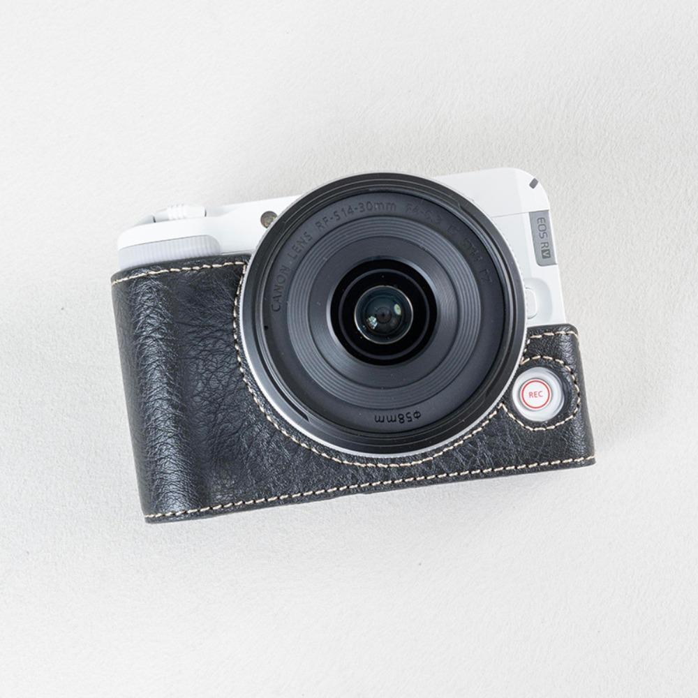 

Шкіряна сумка для зберігання Ударостійкий захисний чохол Ретро фотографічний чохол для Canon EOS R50 V Black Case