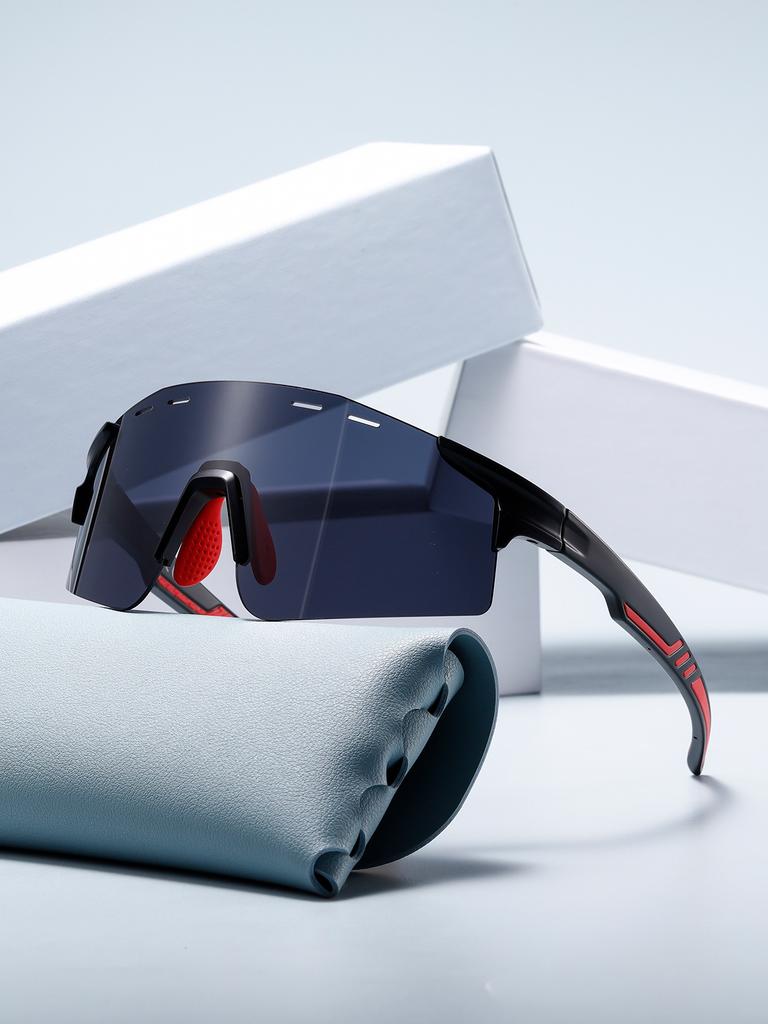 Farbwechselnde Sonnenbrillen für den Radsport, winddichte Outdoor-Sportbrillen, rutschsichere Schutzbrillen mit Sekundärspritzguss, großer Rahmen, 9061