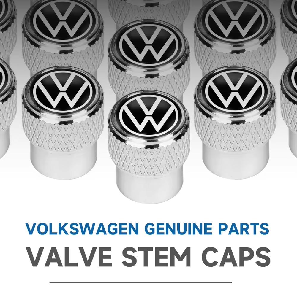 Für VOLKSWAGEN 4 Stück Auto Rad Reifen Ventilkappen Ventilschaft Auto Styling Für Volkwagen VW R-line GTI UPi Golf 7 Golf 8 Passat Jetta Toura