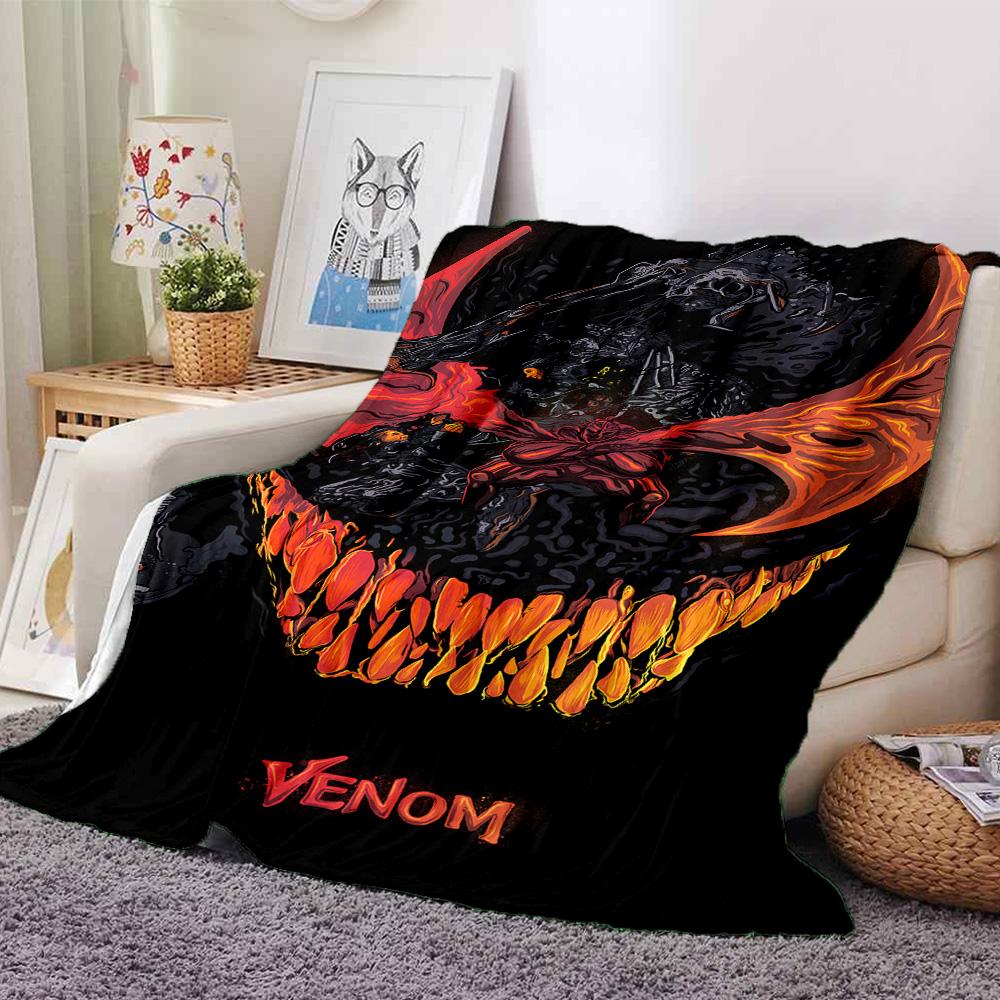 1pc Venom Moonlit Transformation flannel Blanket for Super Soft Cute Comfort Blanket for Travel Bedding Couch Sofa Blanket Y82524