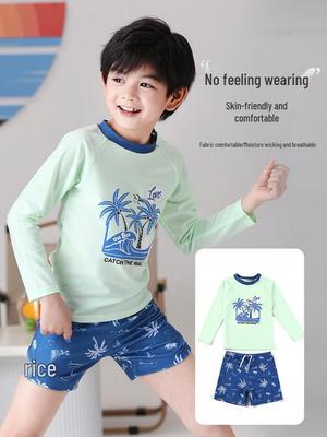Boys' Quick-Dry Swimsuit Set 2025 - New Split Style for Kids