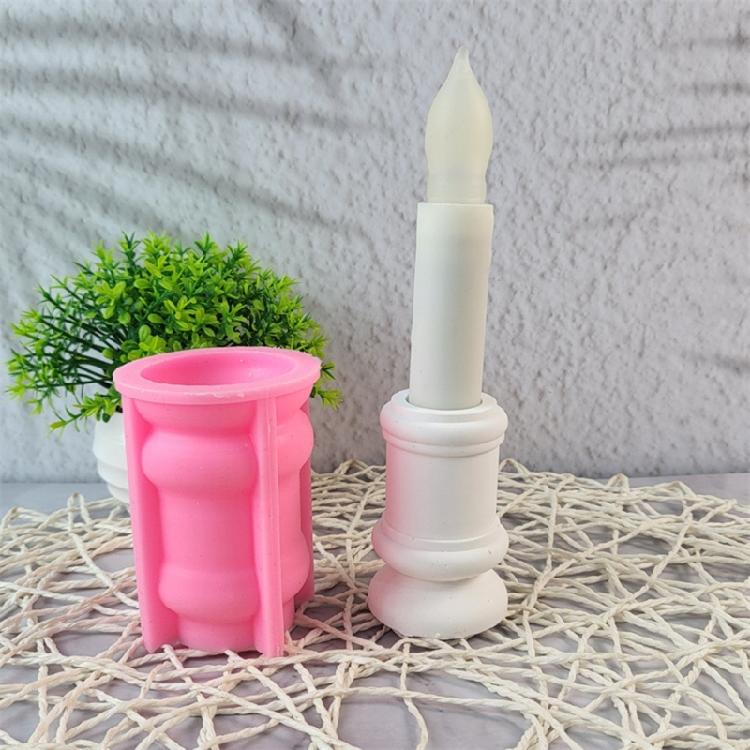 Long Poles Candle Holder Molds Epoxy Resin Moulds Handmade Candlestick Silicone Molds for Table Decorations