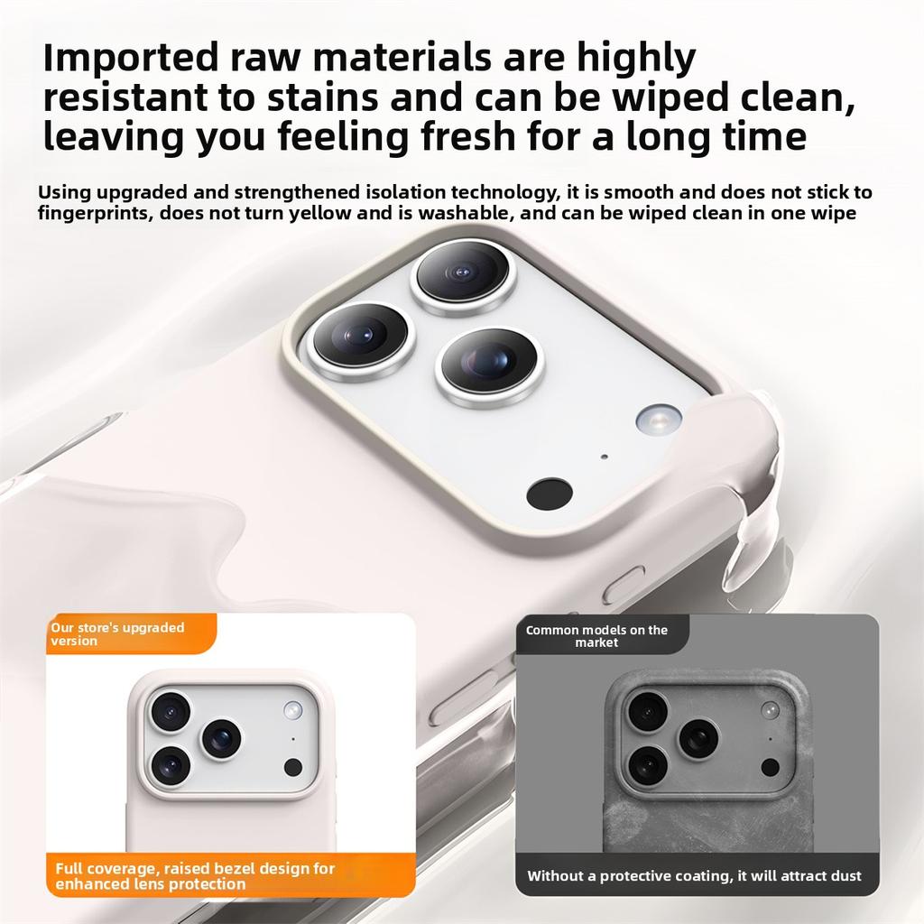 Liquid Silicone Phone Case For iPhone 17 Pro Max Air 15 14  Plus 13 12 11 16 Pro Silky Feel Shockproof Protector Soft Back Cover
