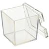 Square Gari Holder, Transparent (Tongs Sold Separately), Acrylic Resin