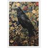 Generic Vintage Black Crow William Morris Wall Art Canvas Print Gothic Cottagecore Dark Academia Decor Office Bedroom Living Room 8x12inch Unframed