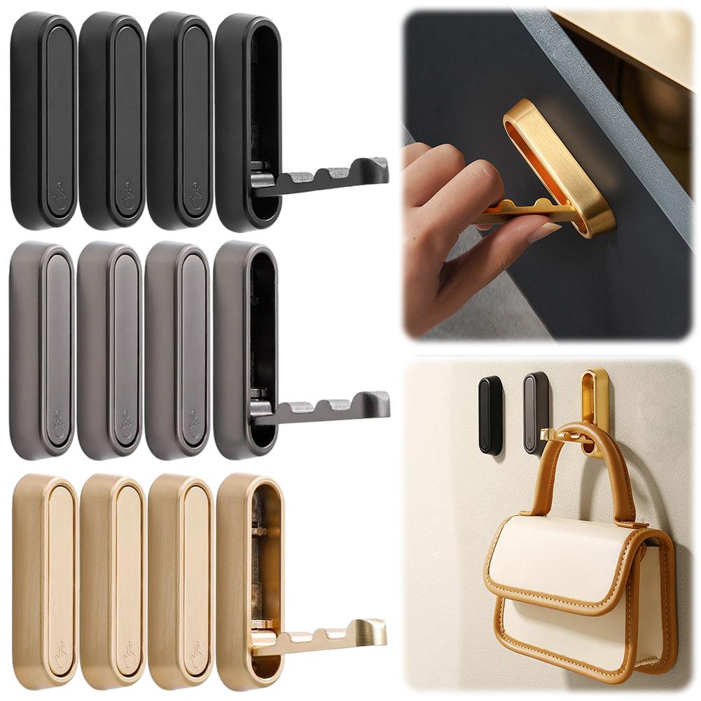 4 szt. Składany Hak Ścienny Wieszak na Ręczniki Stop Cynku Drzwi Wieszak na Ubrania Płaszcze Kapelusze Torby Haczyk na Szlafrok Stojak na Płaszcze do Domu Kuchni Łazienki